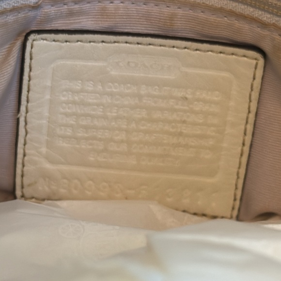 COACH BAG GENUINE LEATHER WHITE SATCHEL VINTAGE - Picture 5 of 7